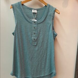 Very J Teal Sleeveless Tank Top